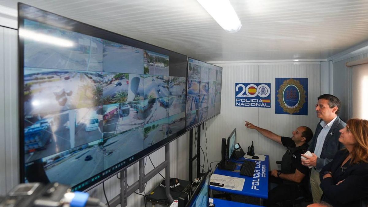 Sala de videovigilancia de Policía Local y Policía Nacional.