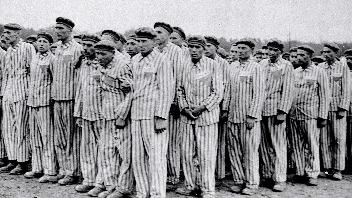 Prisioneros en el campo de concentración de Buchenwald