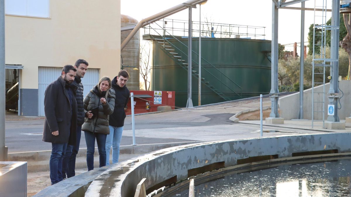 Visita de l'alcalde de l'Alcora, Samuel Falomir, a una depuradora.