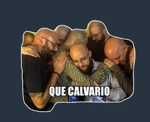 Qué calvario, en versión 'sticker'.