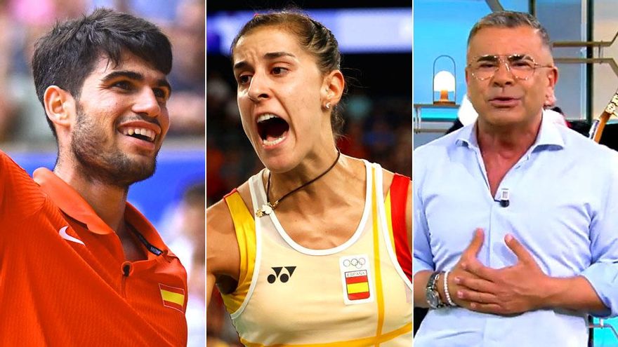 Alcaraz (22.2%) y Carolina Marín (19.2%) espolean la tarde olímpica de La 1, y Jorge Javier (7.8%) da otro pequeño paso atrás