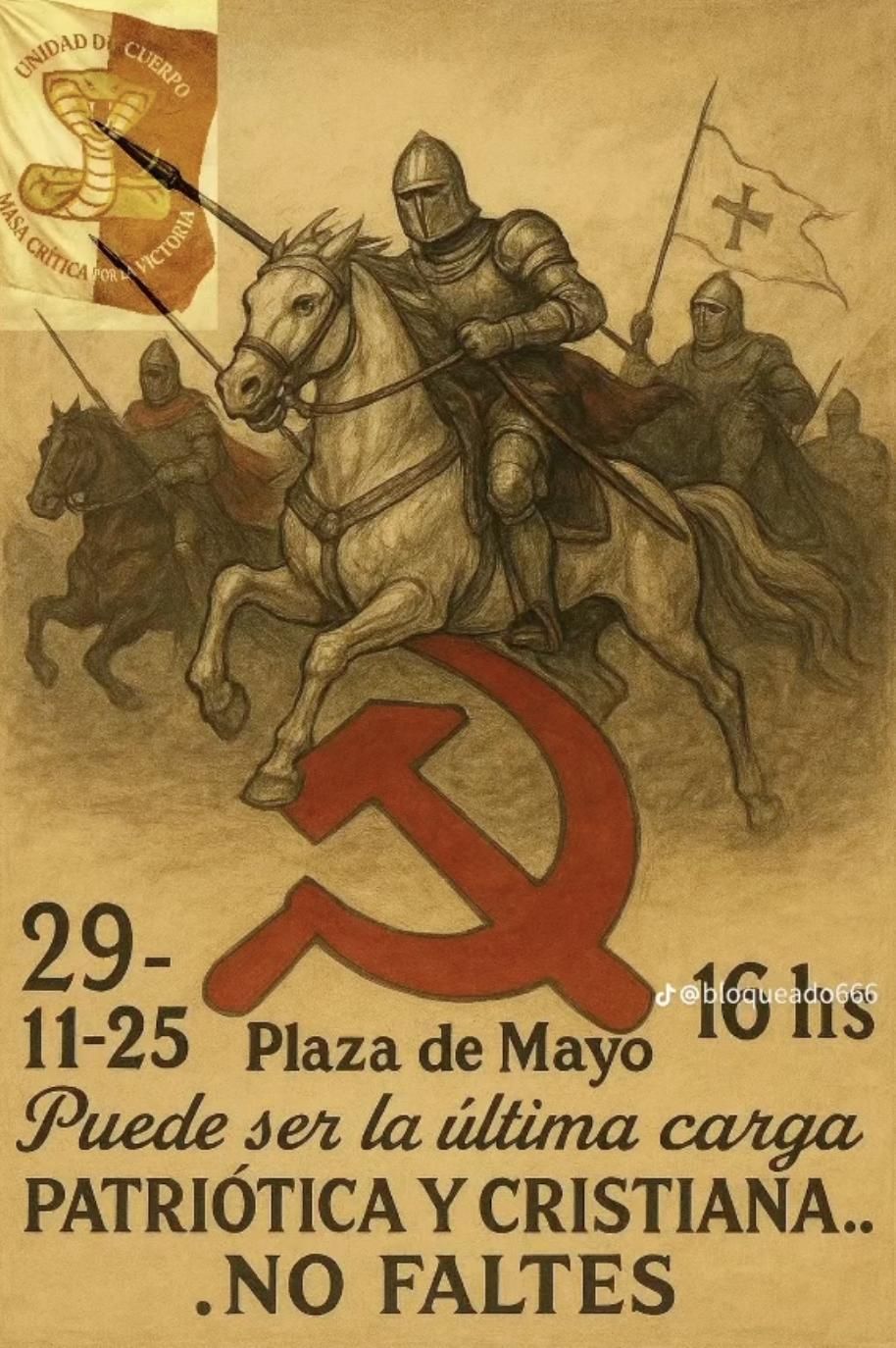Una batalla patriótica y cristiana, así es la convocatoria para el 29 de mayo de quienes piden la libertad para los represores.