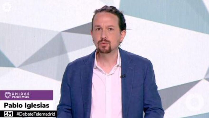 El candidato de Unidas Podemos Pablo Iglesias