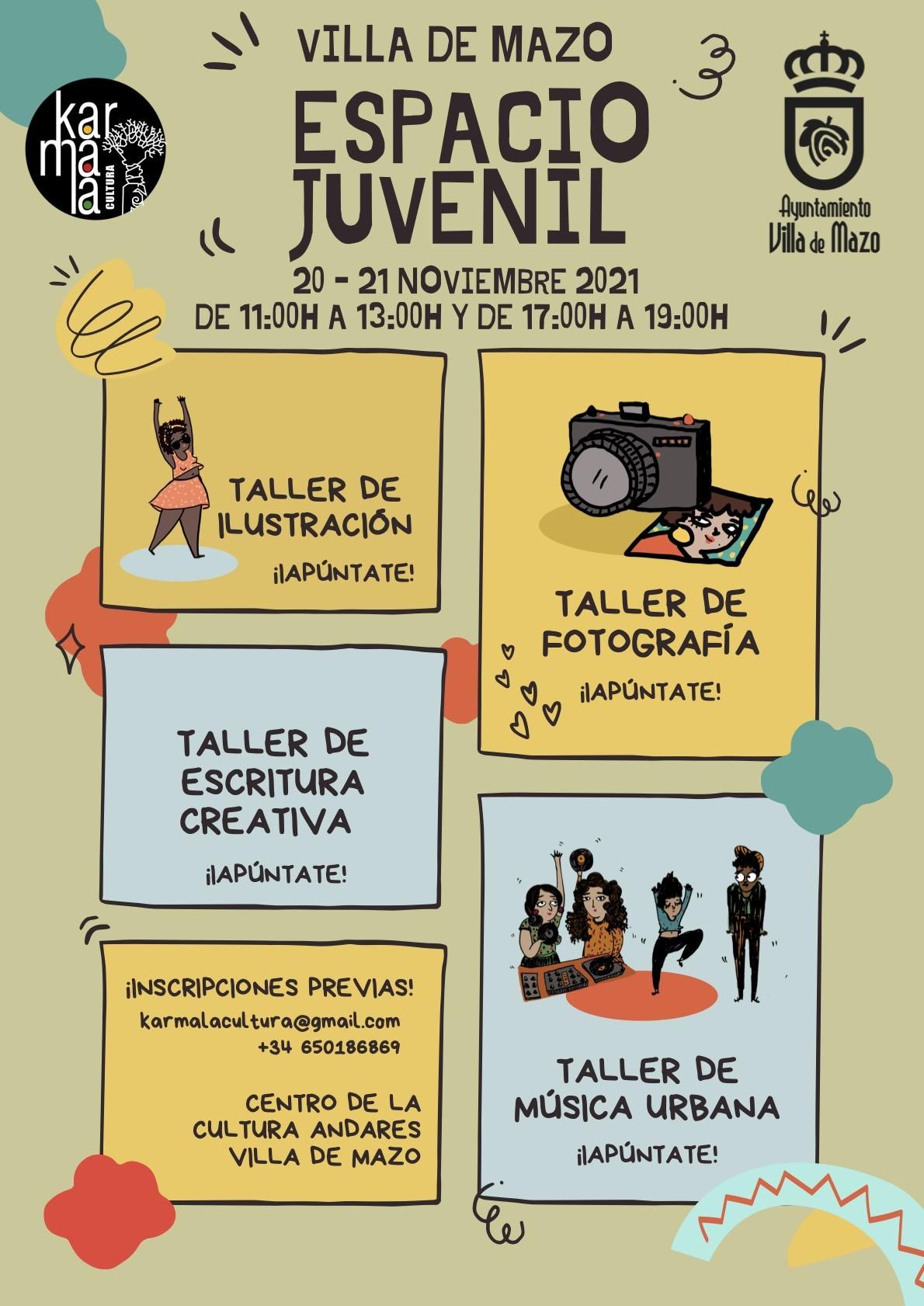 Cartel de los talleres.