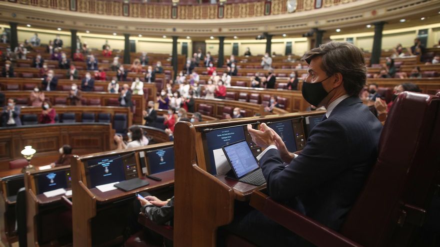 Imagen de archivo del hemiciclo del Congreso desde la bancada del PP