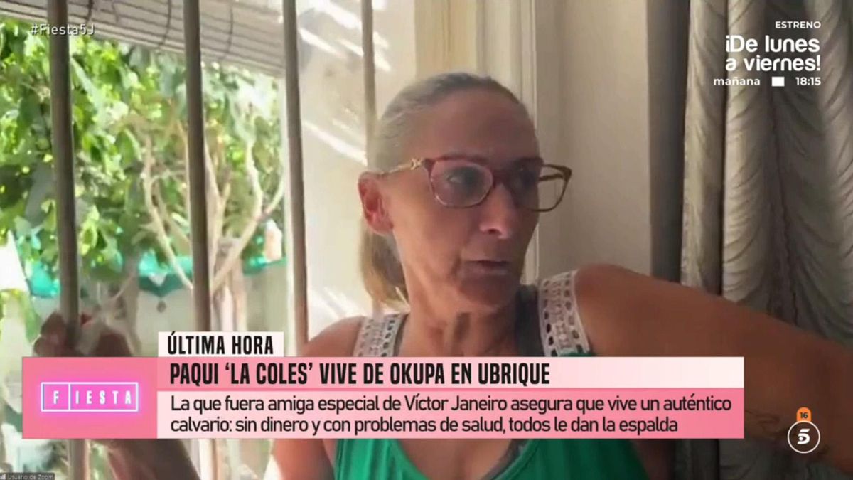 Paqui 'La Coles' reaparece en Telecinco para pedir ayuda por su difícil situación económica: "No puedo aguantar más"