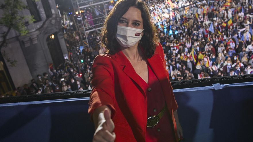 Isabel Díaz Ayuso durante la noche electoral del pasado 4 de mayo.