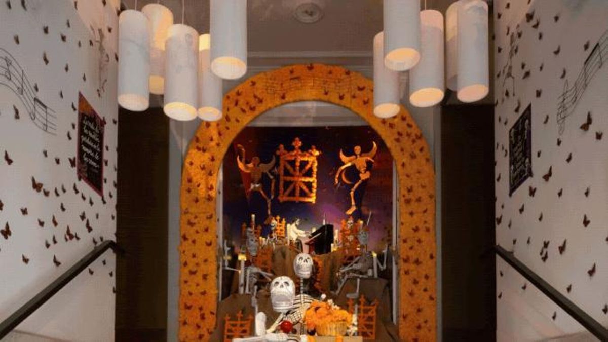 Vista general del altar de muertos