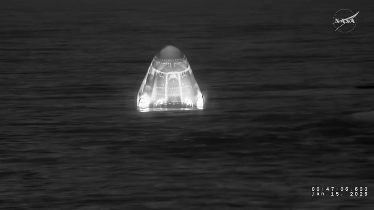 Regresa a la Tierra la misión interrumpida por la NASA por la enfermedad de uno de sus astronautas