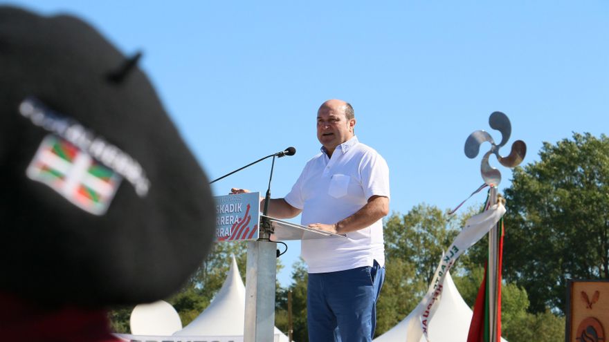 El presidente del EBB del PNV, Andoni Ortuzar, en el Alderdi Eguna de 2019