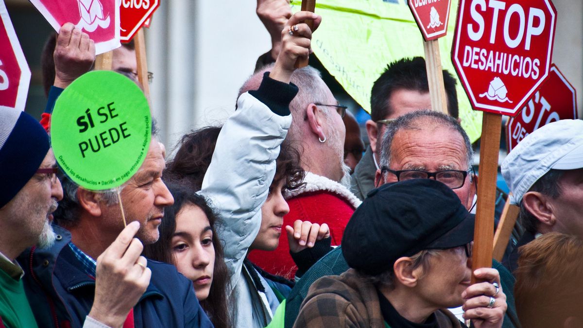 Protesta contra los desahucios.