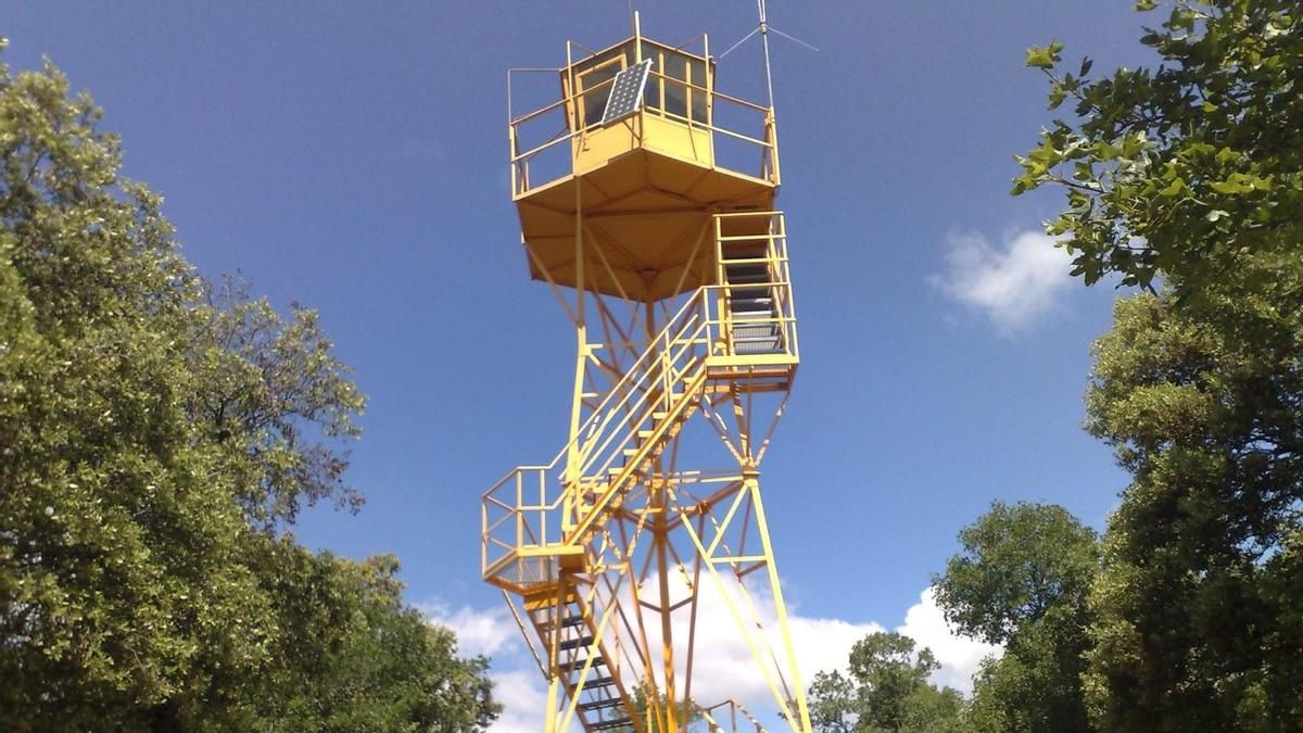Torre de vigilancia de incendios en Aragón, en una imagen de archivo