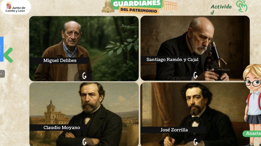 "Vallalodid", un falso Delibes y trajes regionales erróneos: un viaje con IA por Castilla y León en el portal educativo de la Junta