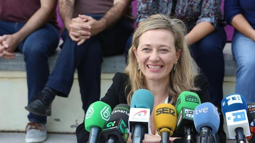 Victoria Rosell, en la rueda de prensa ofrecida este miércoles. (ALEJANDRO RAMOS)