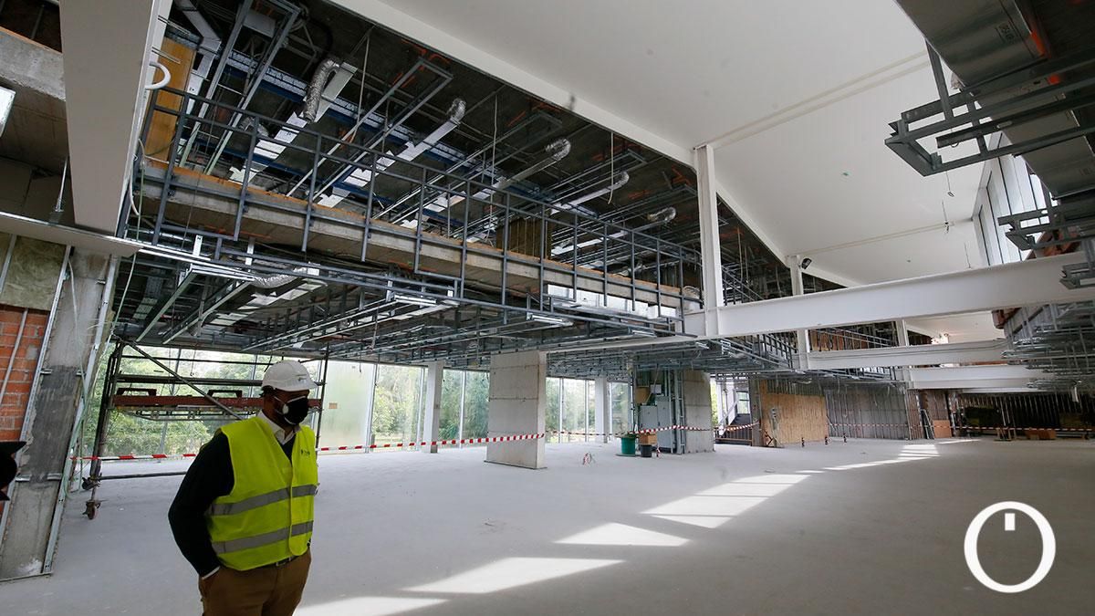 La vicepresidenta del Gobierno Carmen Calvo visita las obras de la Biblioteca del Estado