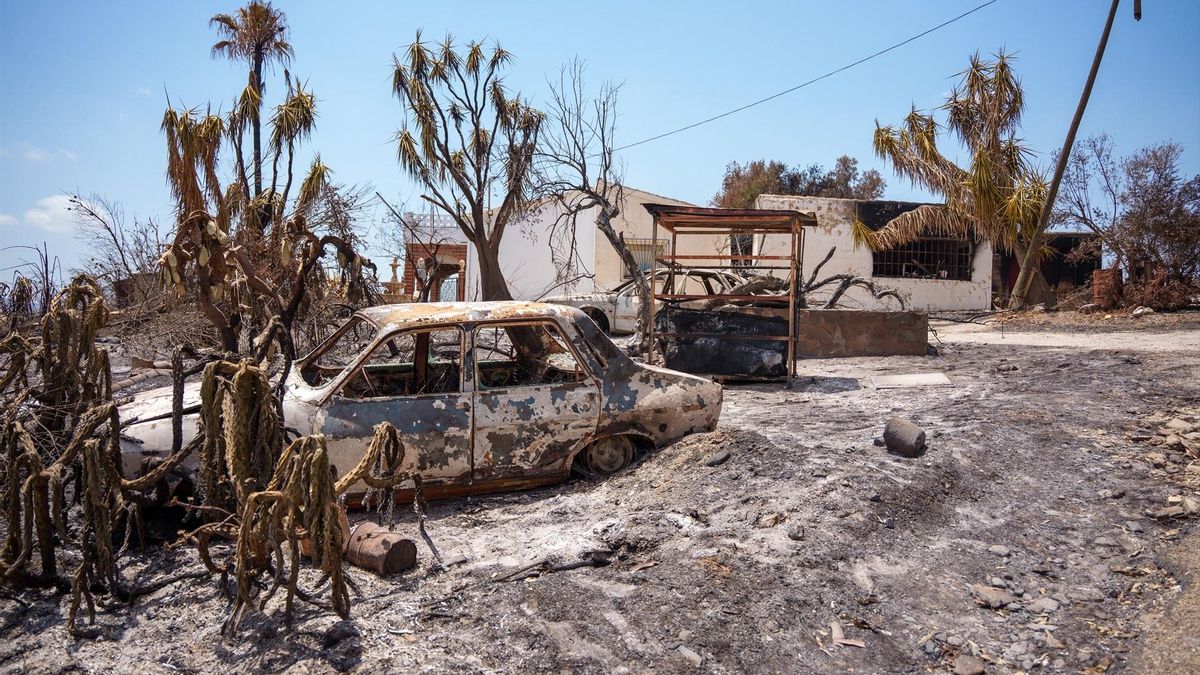 Los vecinos vuelven a sus casas sobre un paisaje carbonizado por el incendio de Almería: "Han sido días terribles"