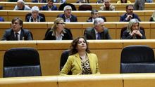 La ministra de Hacienda, María Jesús Montero, en el Senado.