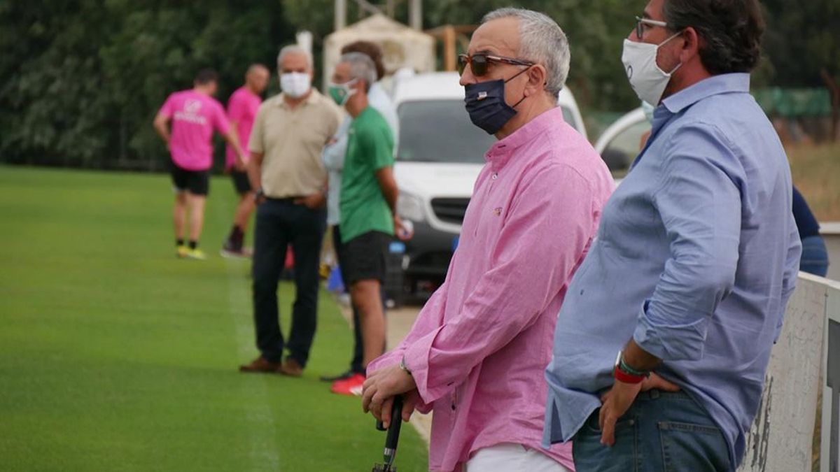 Alejandro Blanco, presidente del COE, junto a Javier González Calvo en la Ciudad Deportiva