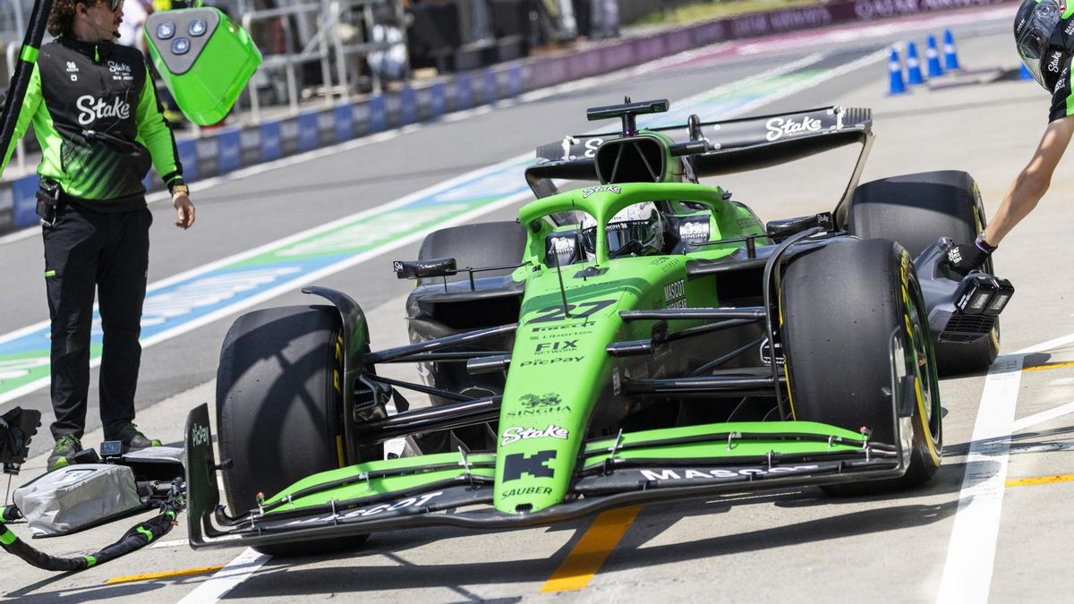 El monoplaza de Nico Hülkenberg en el Gran Premio de Gran Bretaña en F1 2025.