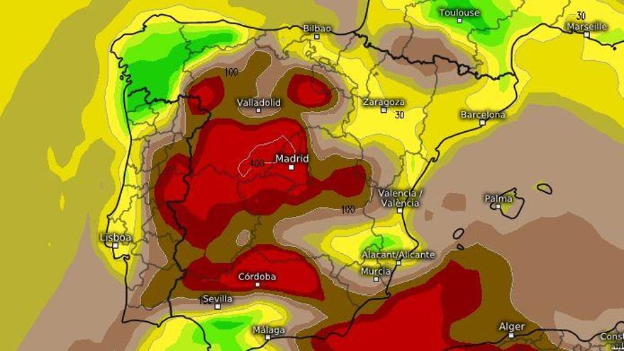 El polvo del Sáhara golpea este martes Madrid