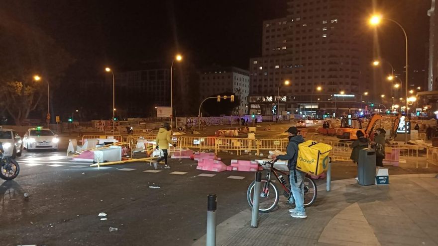 Disturbios el sábado 31 de octubre por la noche en Madrid contra las restricciones.