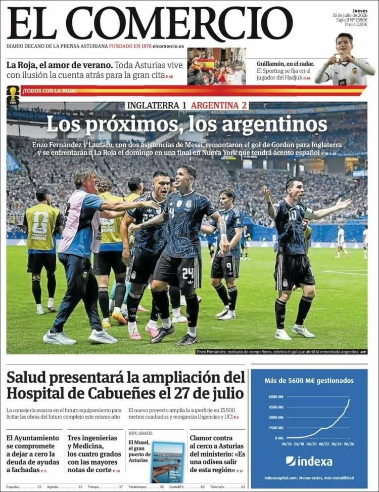Hermosa mañana, ¿verdad? La Selección Argentina lo hizo otra vez: las tapas de los diarios se rinden ante la Scaloneta finalista
