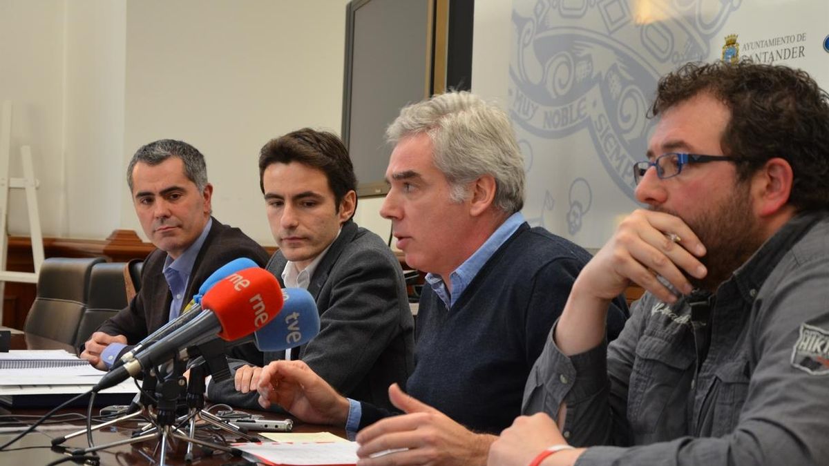 Antonio Mantecón, José María Fuentes-Pila, Pedro Casares y Miguel Saro en un foto de archivo.
