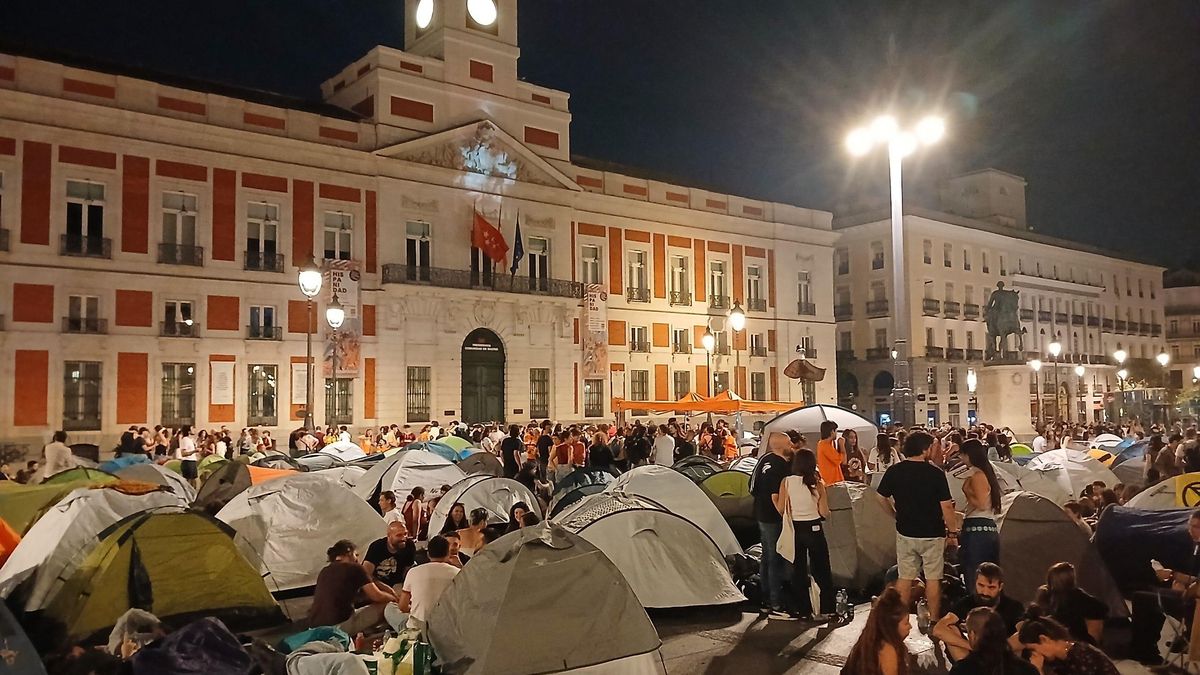 Puerta del Sol durante la acmpada