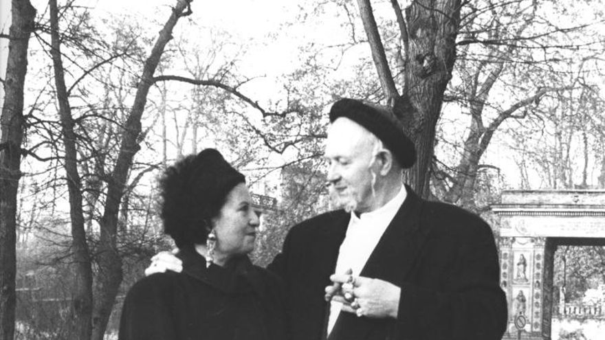  Wolf Vostell con su mujer, Mercedes Guardado Olivenza