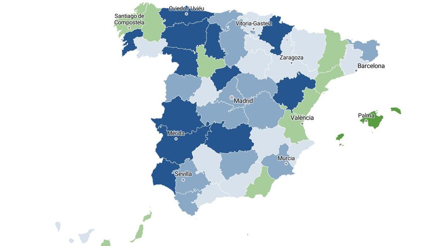 Mapa de casos por provincias 18 sept 2020