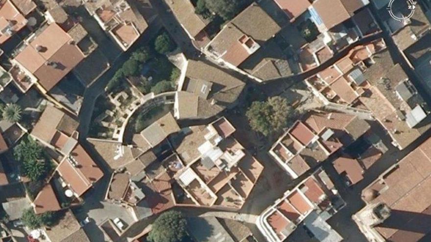 Ubicación del antiguo teatro romano de Baetulo, en Badalona