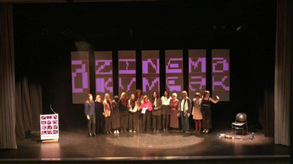 Cineastas en el 30 aniversario del festival Zinemakumeak gara! este lunes en Bilbao