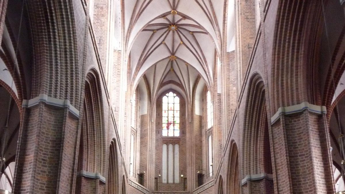 Ladrillos góticos en la Iglesia de San Miguel.