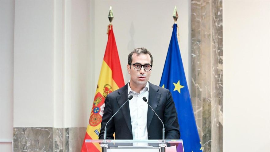 El vicepresidente primero y ministro de Economía, Comercio y Empresa, Carlos Cuerpo; interviene durante la toma de posesión de las nuevas responsabilidades de la CNMC, a 9 de septiembre de 2026, en Madrid (España).