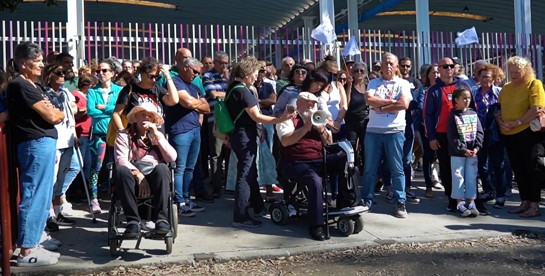 Imagen de archivo de una concentración de la Plataforma de Afectados por el Volcán Cumbre Vieja 2021.