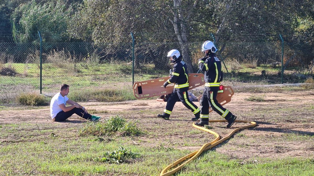 Simulacro de emergencias en el aeropuerto de Córdoba.