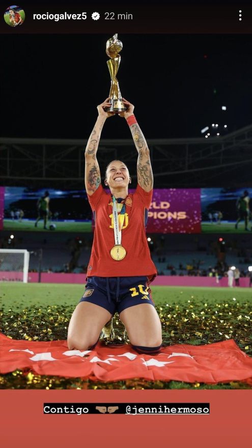 Publicación en redes sociales de Rocío Gálvez.