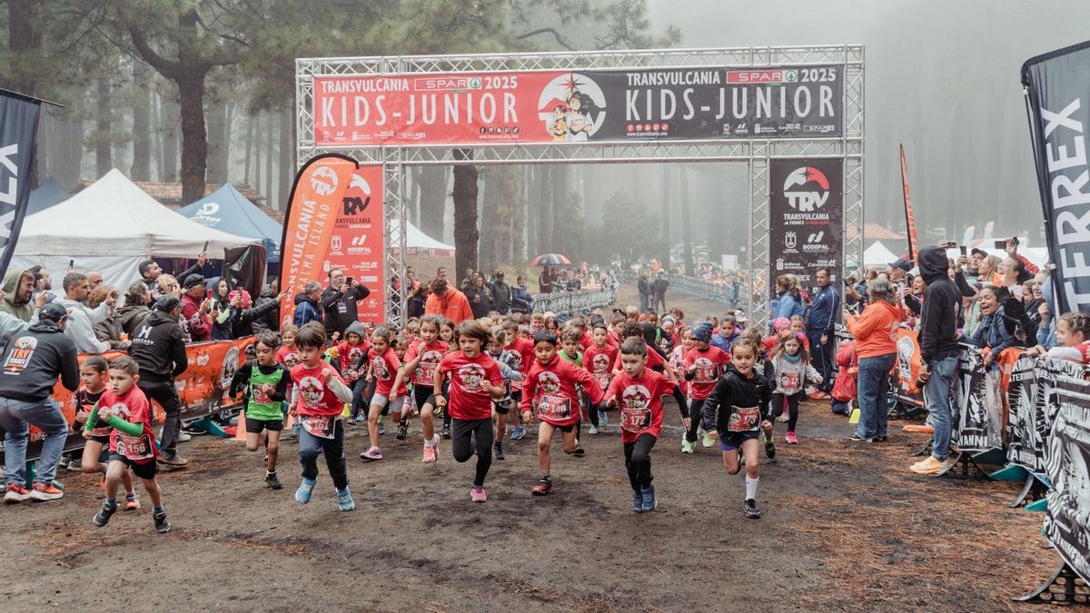 Salida en el Refugio de El Pilar de la Transvulcania Kids-Junior Spar La Palma.