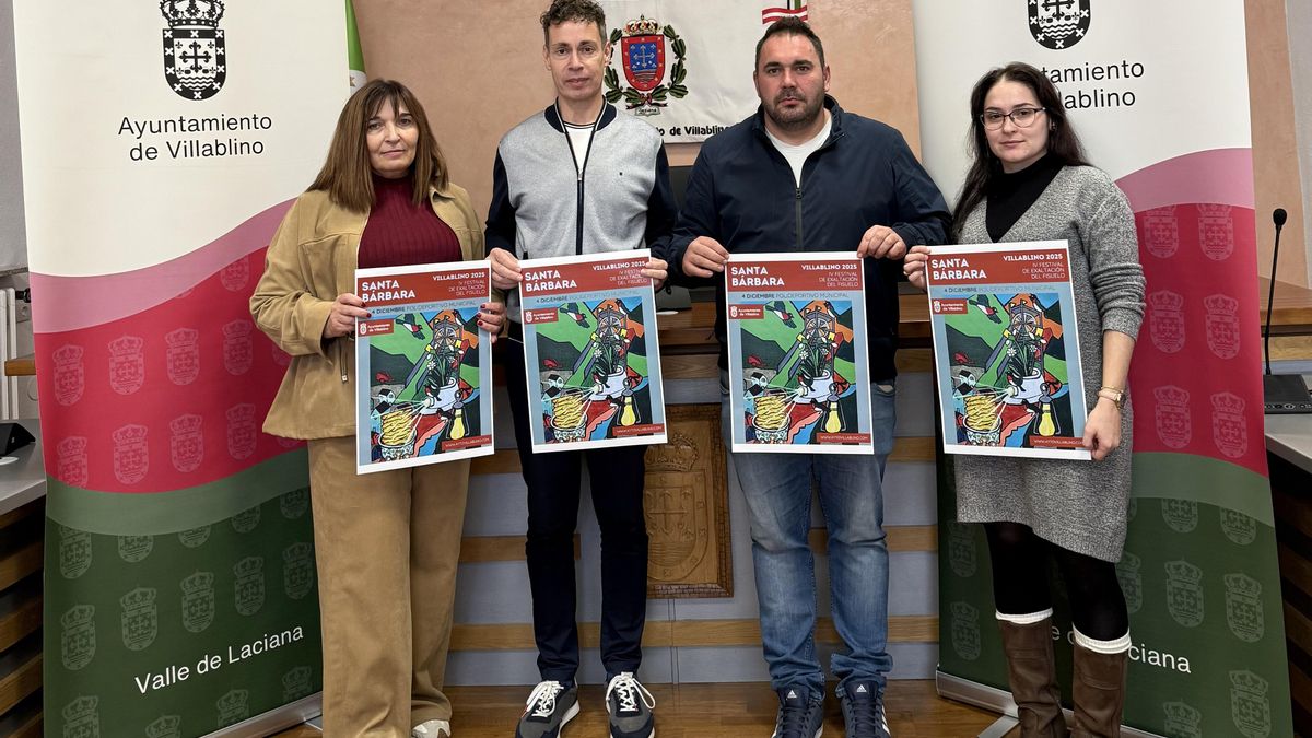 Elección del cartel ganador de Santa Bárbara en Villablino.
