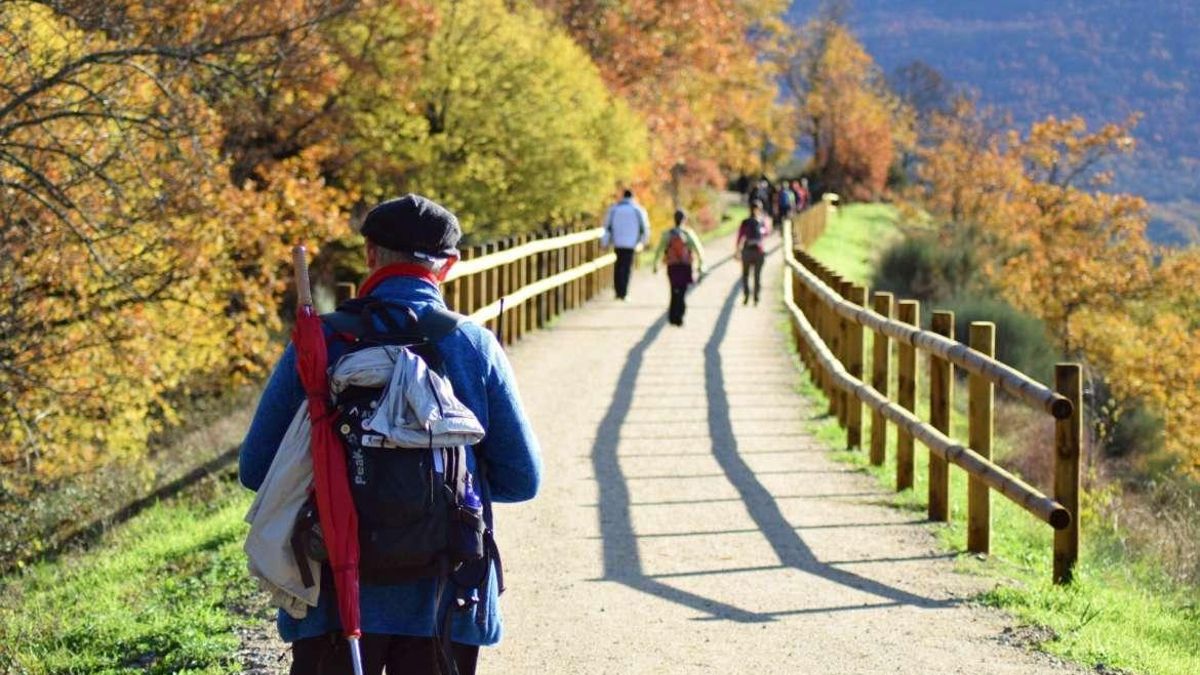 El tramo Baños de Montemayor-Casas del Monte en otoño
