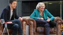 Los candidatos de Más Madrid para la Comunidad y el Ayuntamiento de Madrid, Íñigo Errejón y Manuela Carmena.