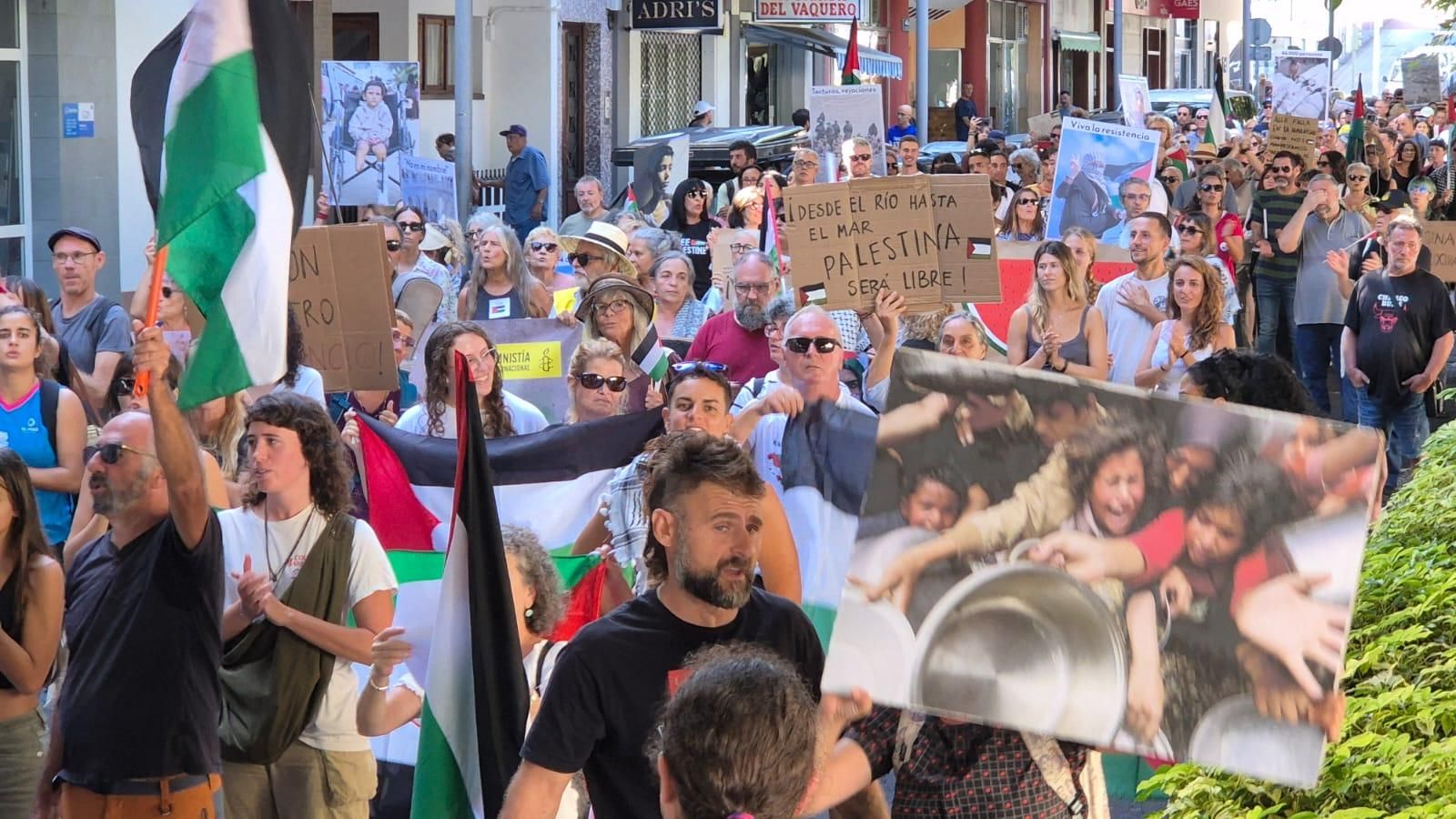 Concentración en favor de Palestina celebrada este sábado en Los Llanos de Aridane.