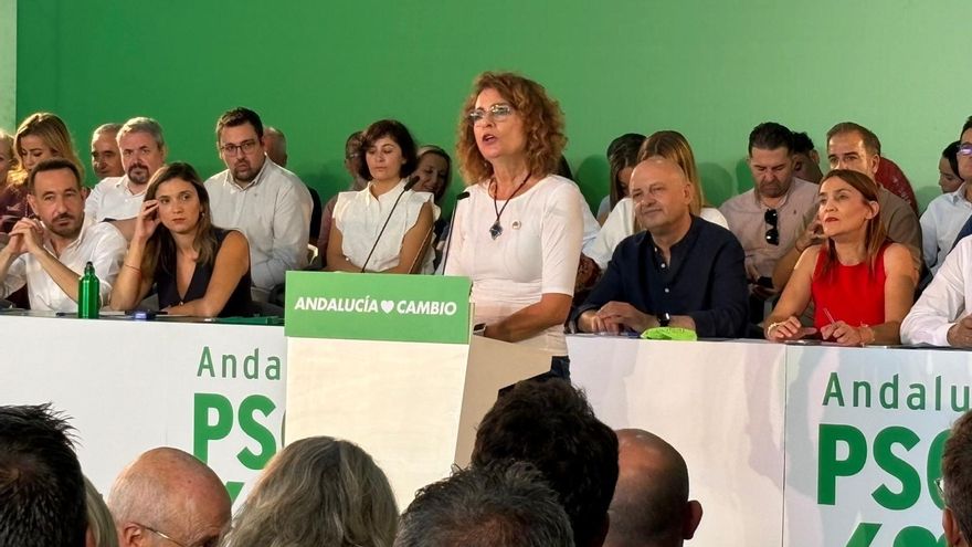 María Jesús Montero, este sábado Durante su intervención ante el Comité Director del PSOE-A, máximo órgano del partido entre congresos, celebrado en San Juan del Puerto (Huelva)