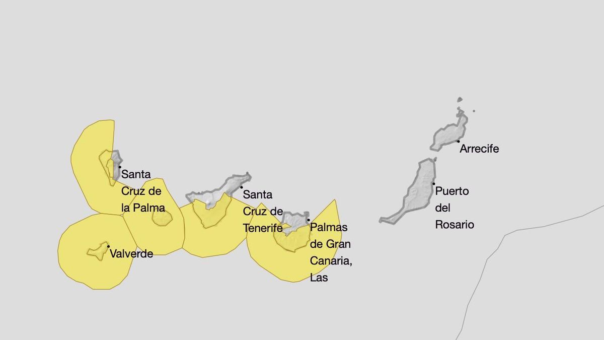 Varias islas de Canarias, en aviso amarillo este sábado por viento y oleaje