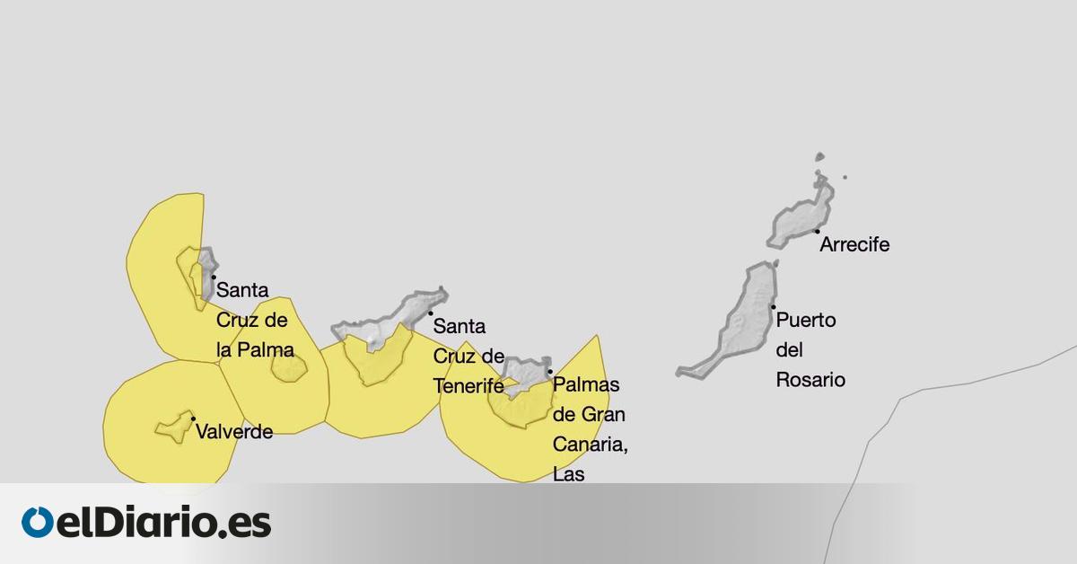 Varias islas de Canarias, en aviso amarillo este sábado por viento y oleaje