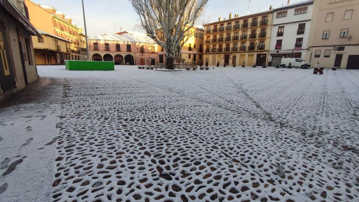 Nieve en León capital.