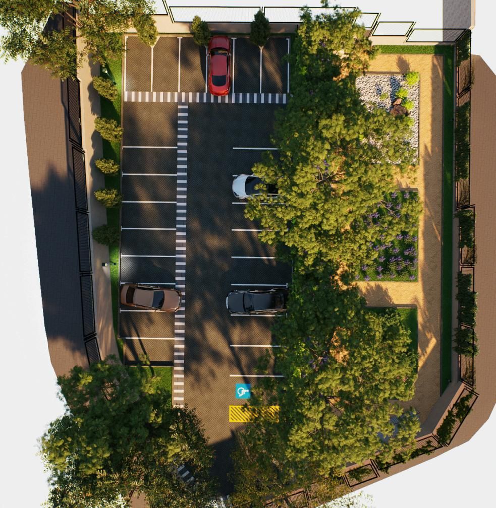 Vista cenital de cómo quedarán las instalaciones del aparcamiento