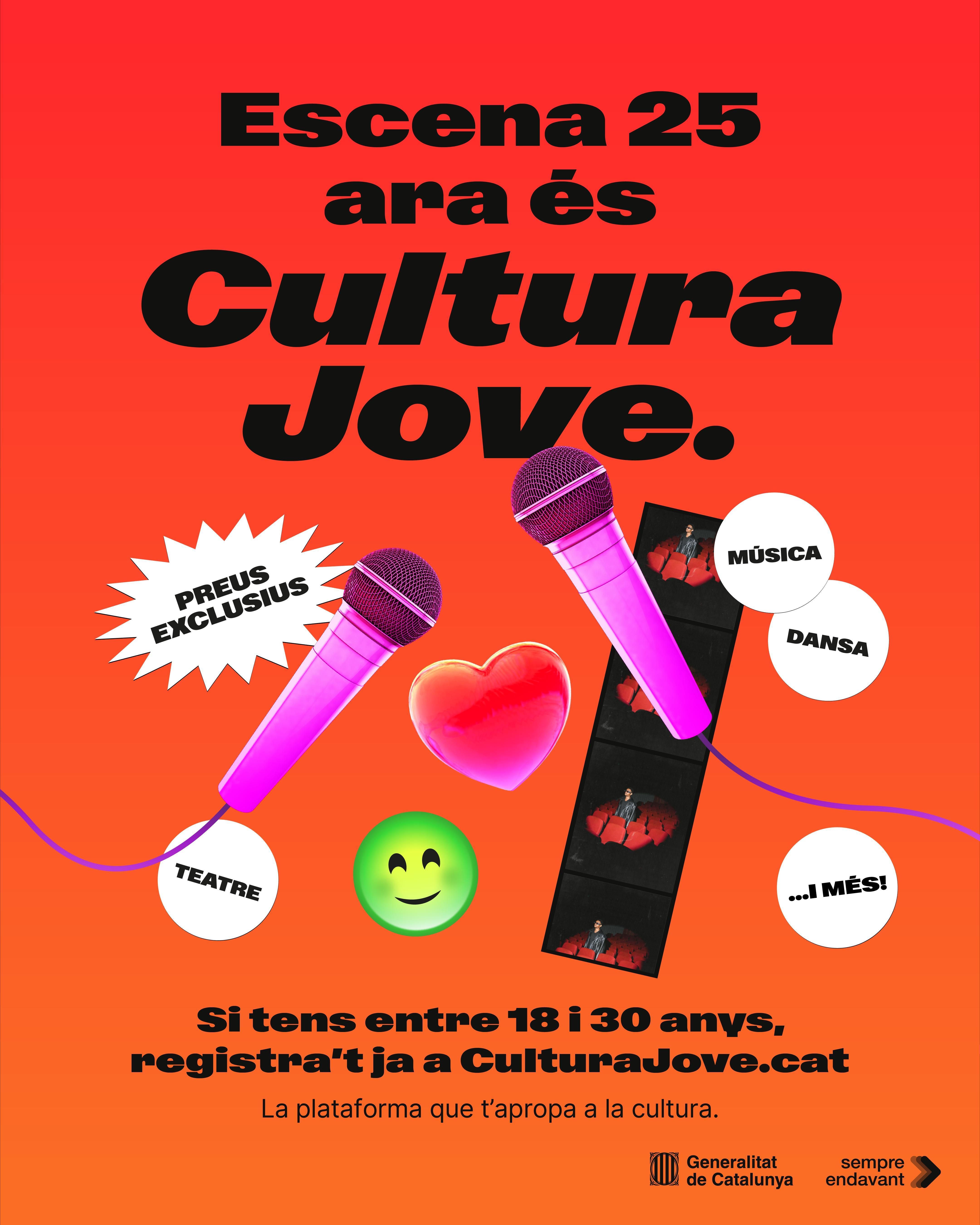 Cartell per promocionar la plataforma Cultura Jove