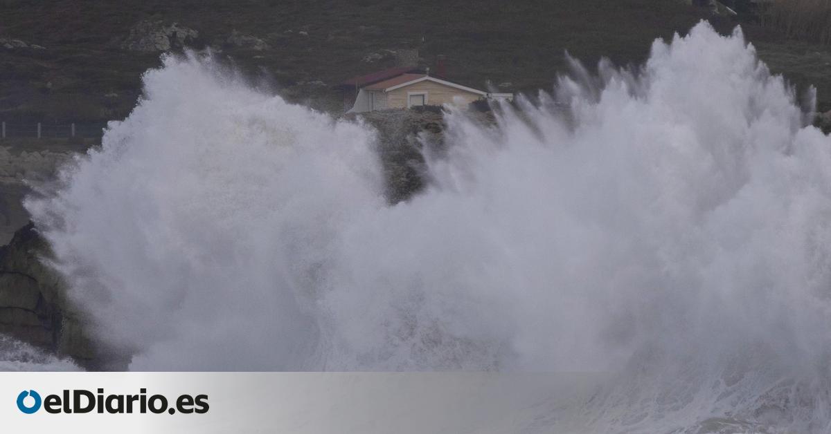 El temporal marítimo en el Cantábrico marca el tiempo del fin de semana con descenso de temperaturas