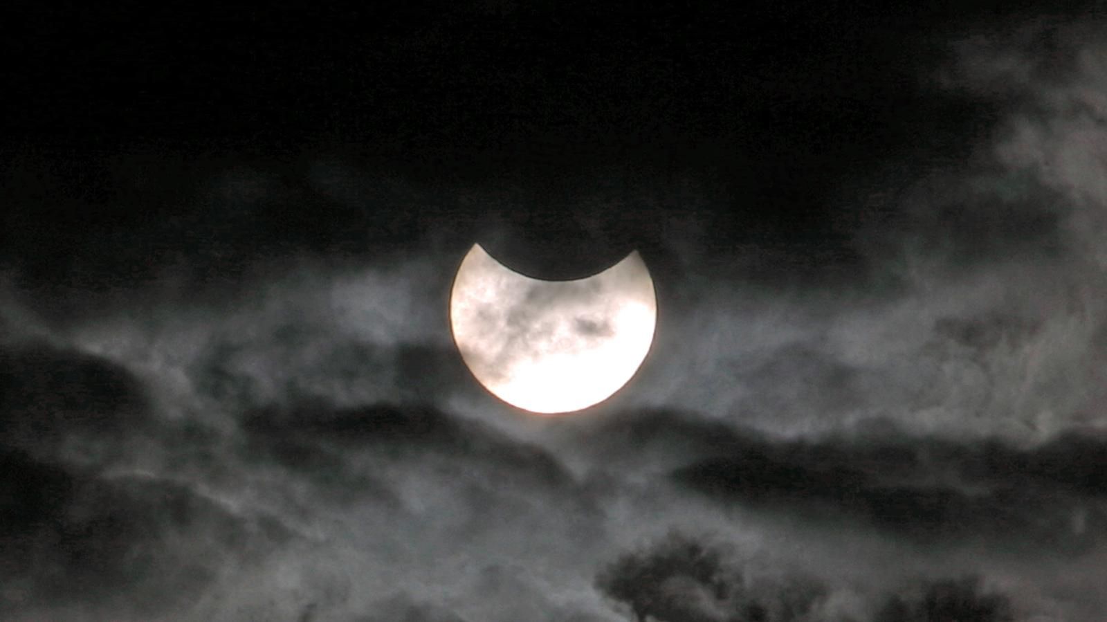 Eclipse de sol desde el sureste de Gran Canaria. (Alejandro Ramos)